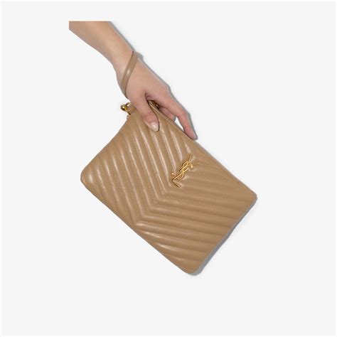 beige clutch bag ysl|YSL clutch on sale.